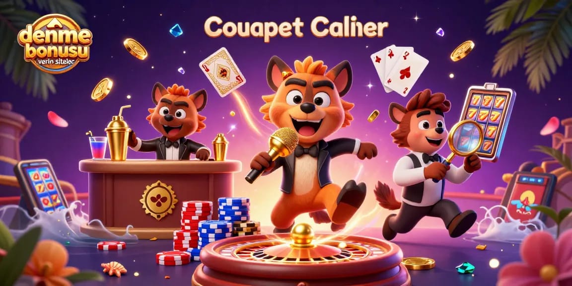 Experience thrilling fun at deneme bonusu veren siteler with lively hyena characters in a chaotic casino scene.