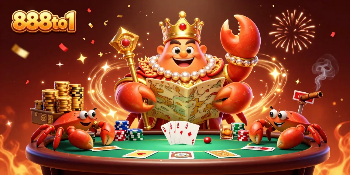 Experience thrilling wins at 888to1 with vibrant casino action featuring a golden crab emperor.