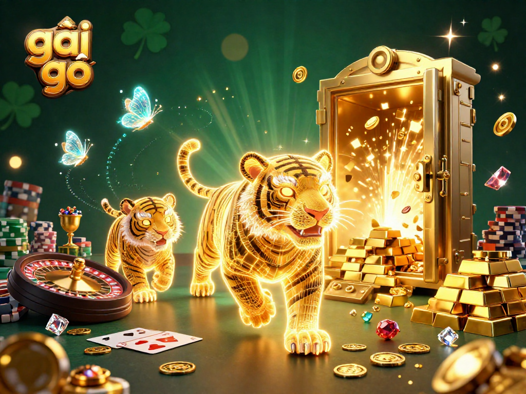 Gái gọi khiến người chơi hứng thú tại sòng bạc trực tuyến với đèn neon và kim cương lấp lánh.