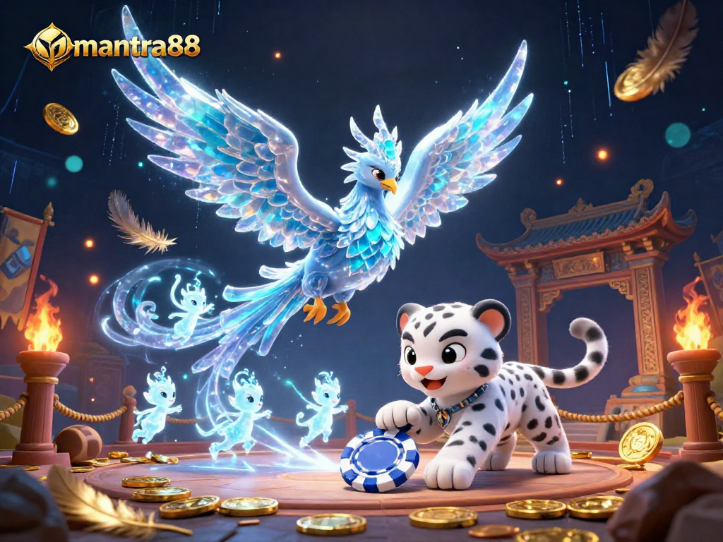 Experience the exciting world of mantra88 with a vibrant scene showcasing mythical creatures and interactive gaming elements.