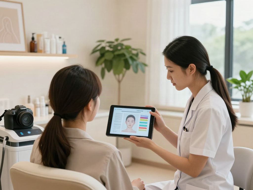 ClinicEvo vs QOVES comparison in a modern beauty clinic setting