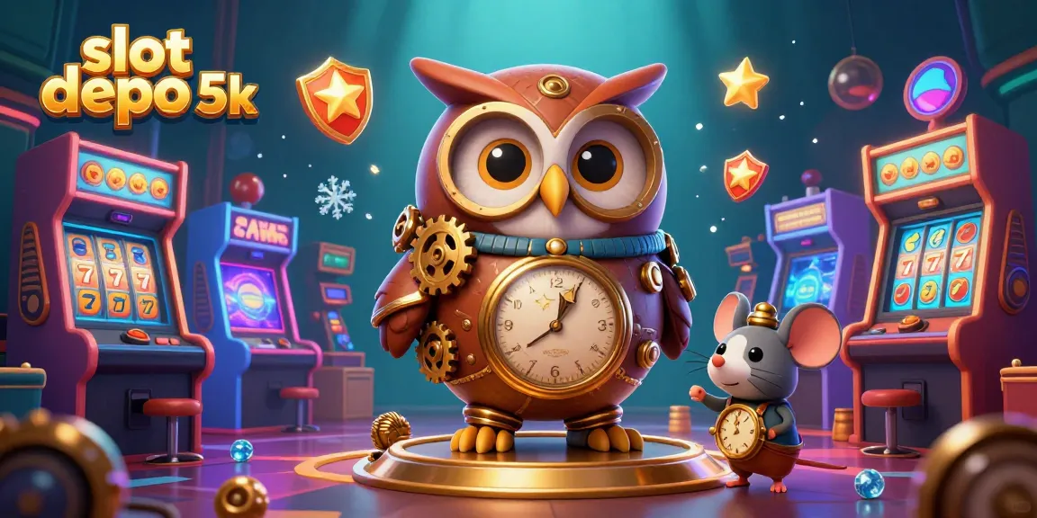 Gali kemenangan di slot depo 5k dengan simbol beruntung dan slot mesin yang mempesona.
