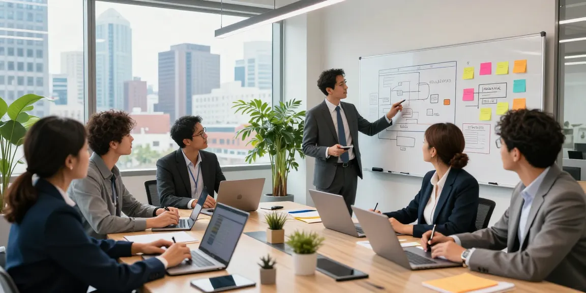 Innovative team collaboration scene featuring jacktoto keyword in diverse office environment.