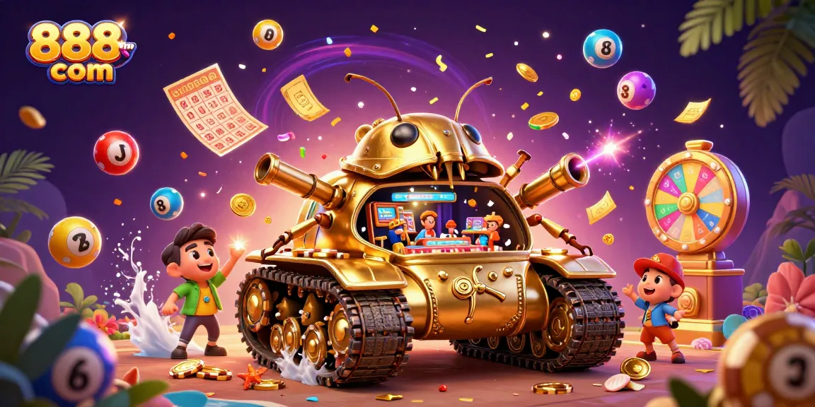 Enjoy thrilling gameplay at 888new com, where a golden beetle tank reveals a miniature casino inside.