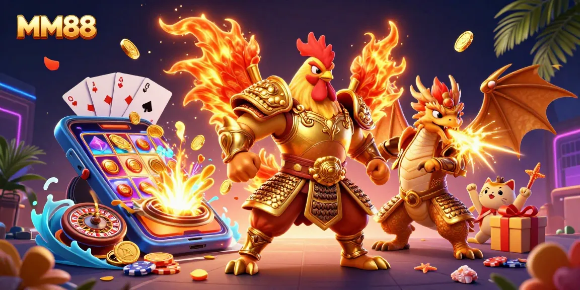 Win big with MM88's immersive casino experience featuring vibrant characters and games.
