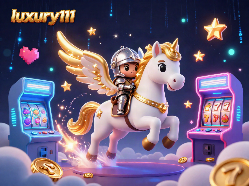 Engage in thrilling gameplay with luxury111's exciting slot reels amidst a celestial backdrop.