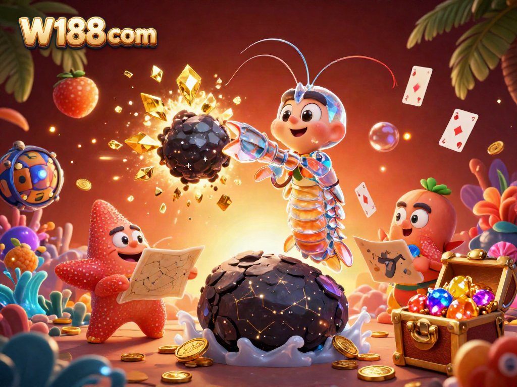 Experience the thrilling moments of gaming with W188 com, as the galactic samurai brings luck and treasures from the digital casino world.