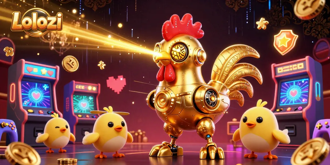 Lolozi captivates players with a dazzling 3D carnival featuring golden rooster robots and arcade action.