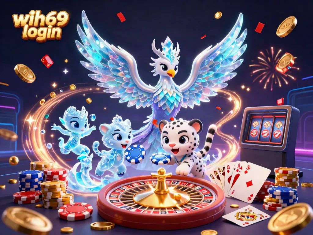 Melihat wih69 login yang mengasyikkan dengan grafis menakjubkan dari karakter kartun 3D di dunia kasino.