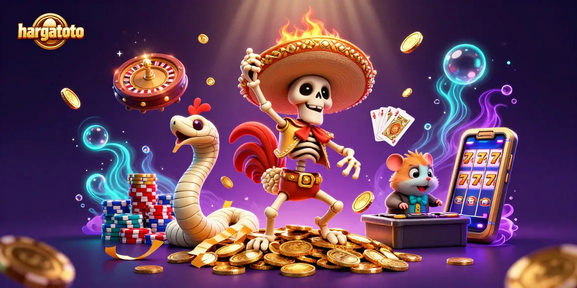 Experience the excitement at HARGATOTO with a dynamic gaming scene featuring vibrant characters and rich visuals.