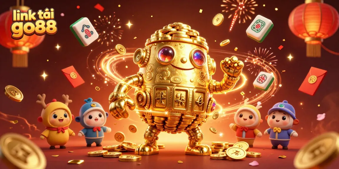 Experience thrilling gaming with the fantastic "link tải go88" as the golden golem leads the adventure!