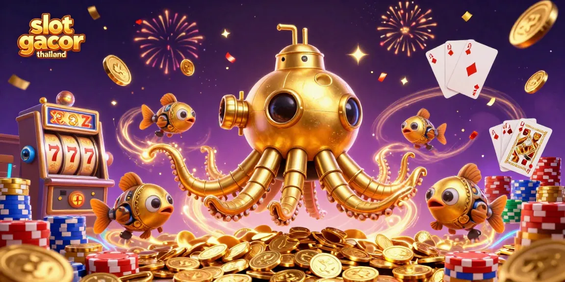 Join the excitement of slot gacor thailand with a vibrant explosion of golden coins and winning symbols.