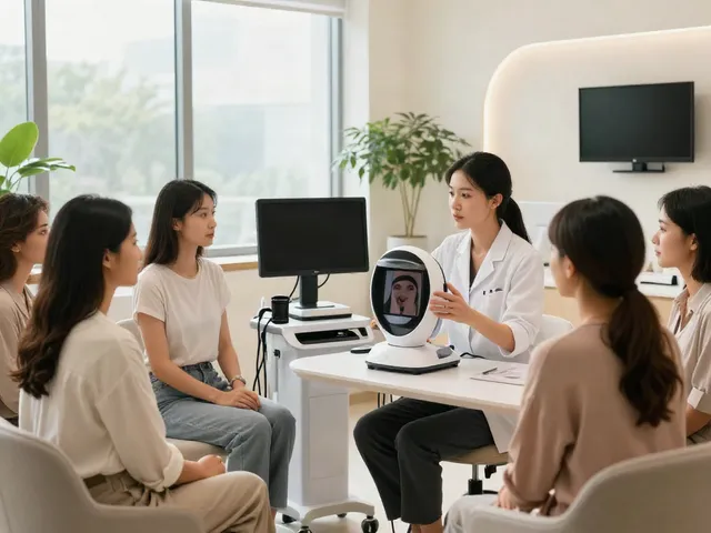 Alternatives to QOVES with a modern facial analysis consultation in a bright, inviting clinic.