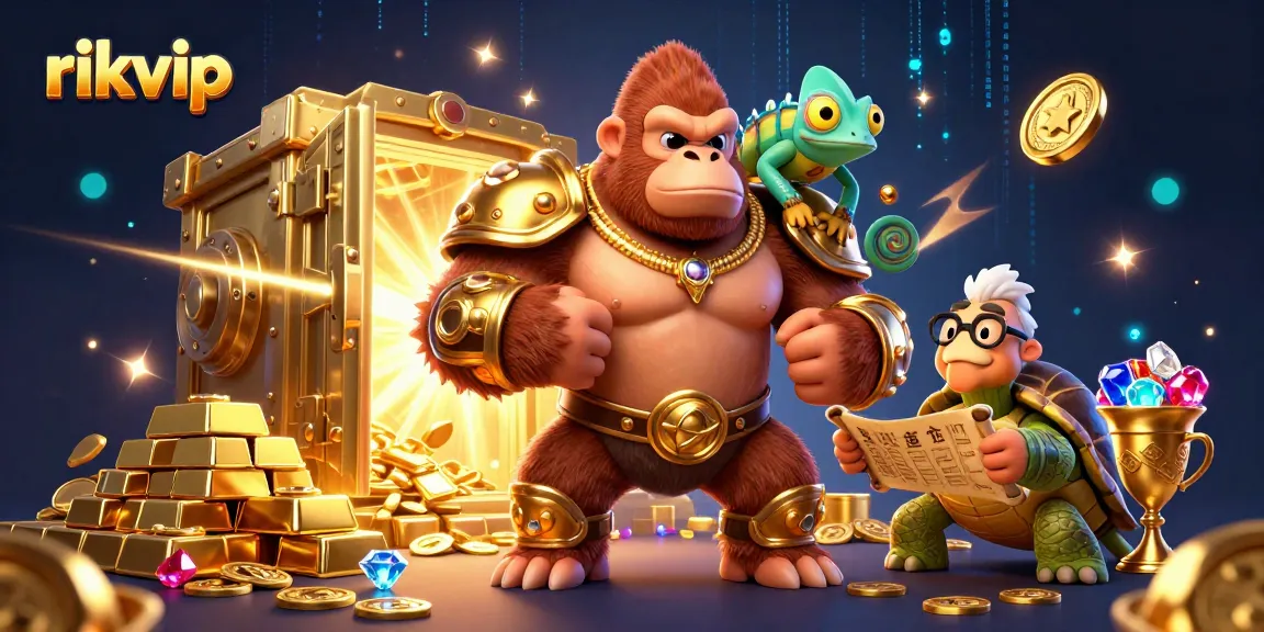 Experience thrilling gameplay and winning opportunities at rikvip with our vibrant casino illustration.