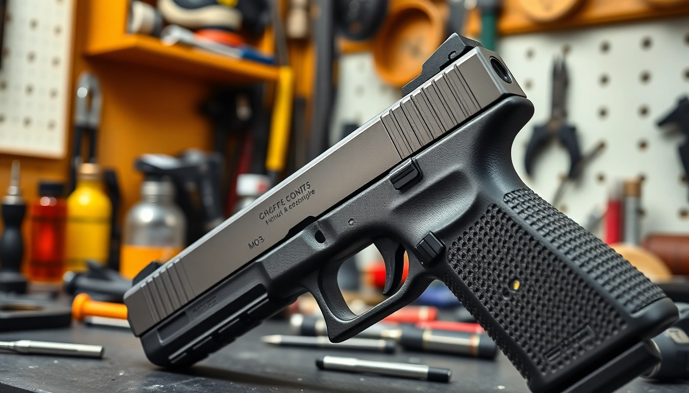 Showcase Glock 19 slide MOS highlighting precision engineering and craft.