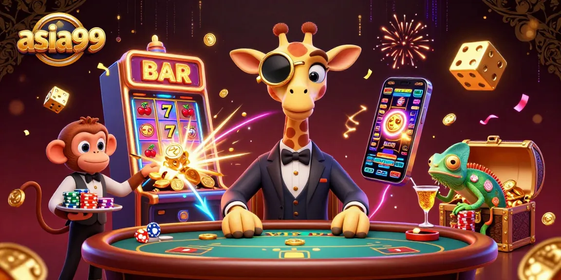 Engage with thrilling games at asia99, featuring a captivating digital casino atmosphere.