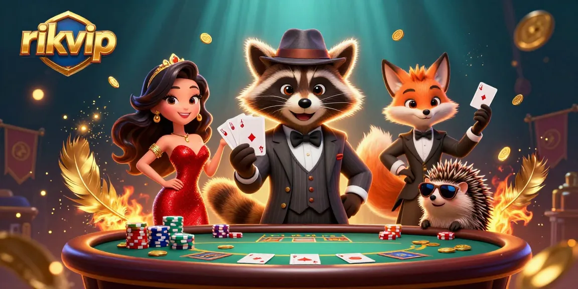 Experience exclusive poker thrills at rikvip with our suave characters and fun casino elements.