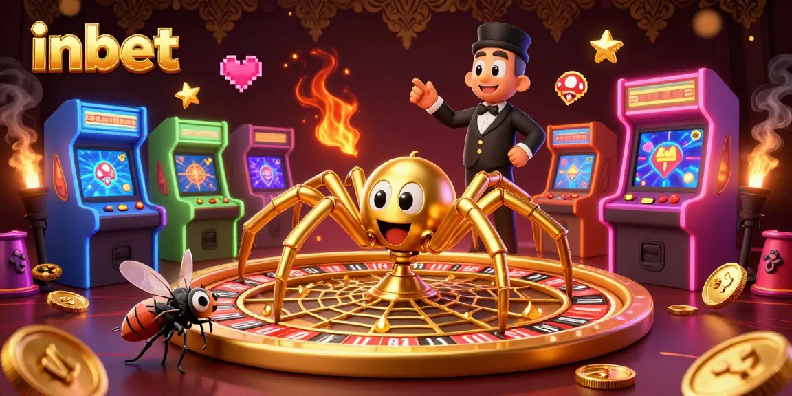 Experience thrilling betting action at inbet with vibrant 3D casino gaming elements and dynamic characters in an engaging scene.