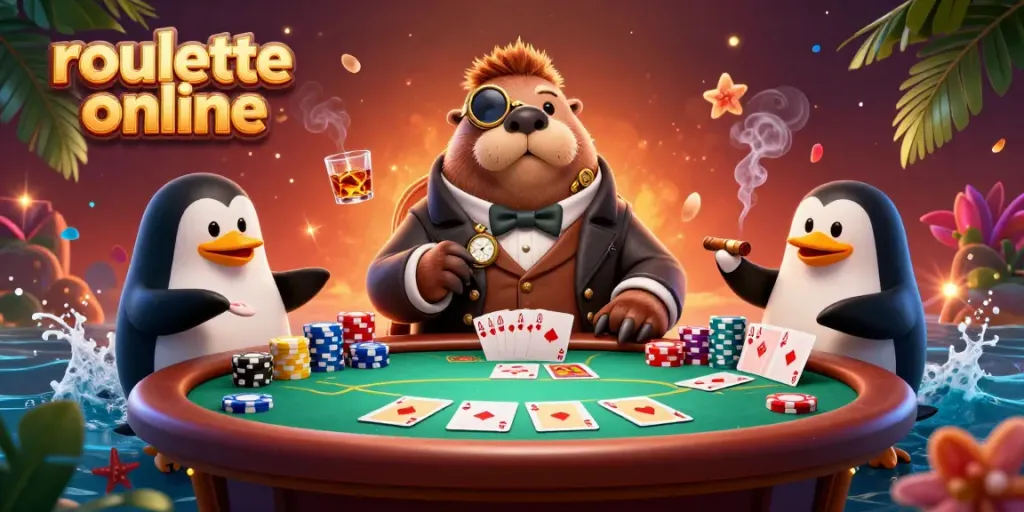 Experience the thrill of roullete online with a jolly walrus at a vibrant underwater poker table