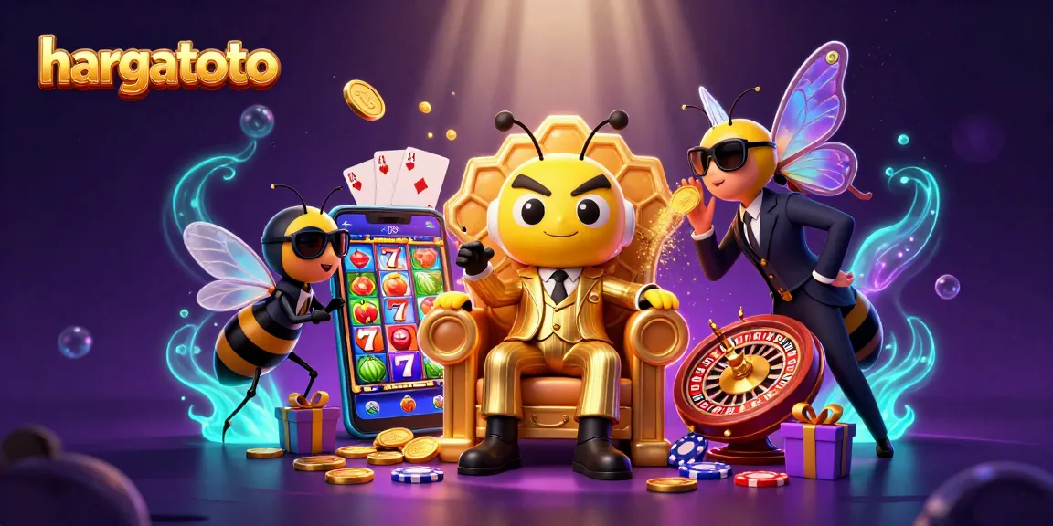 Play hargatoto in an illustrated casino scene featuring a bumblebee mob boss amidst dynamic game elements.