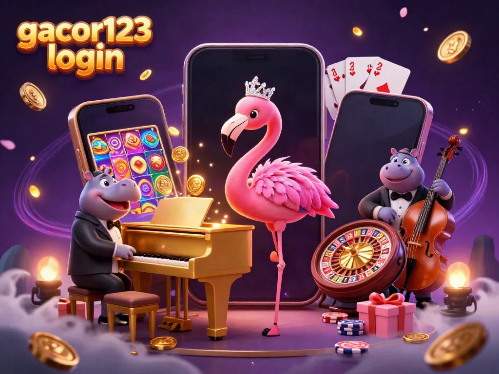 Engage with gacor123 login for thrilling casino experiences featuring vibrant characters and gaming elements.