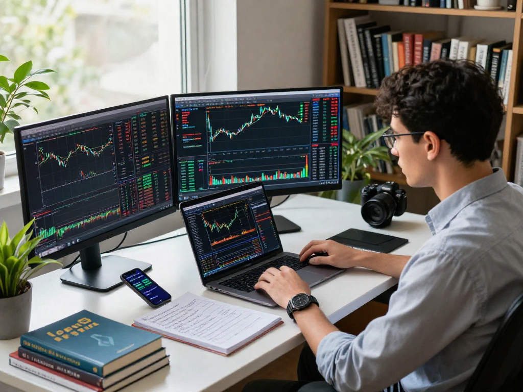 TradingView analysis in a professional trading workspace with multiple charts and financial reports.