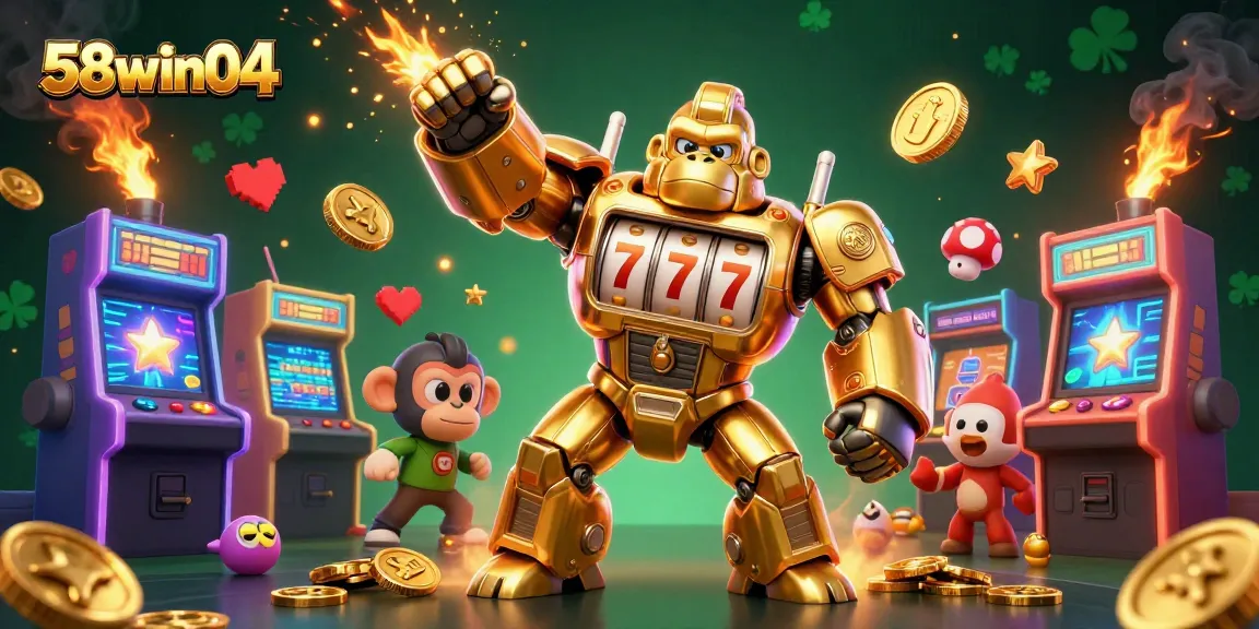 Bet big with 58win04 as the golden gorilla mech showcases thrilling casino game action!