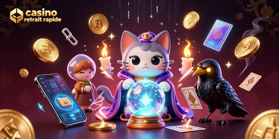 Obtenez des retraits rapides au casino avec cette illustration de la magie des cryptomonnaies.
