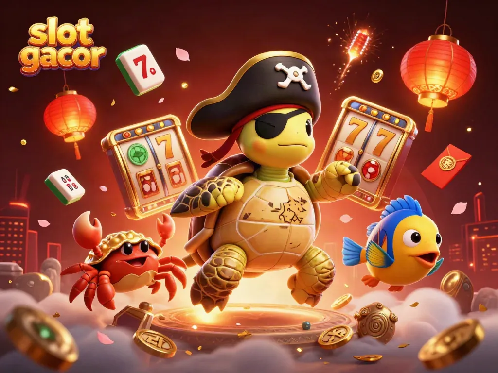 Experience thrilling gameplay on slot gacor with a vibrant, colorful scene featuring iconic characters and elements.