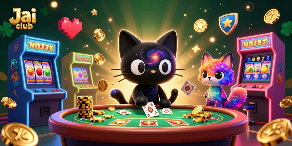 Engage in thrilling games at Jai club with a vibrant cosmic casino scene.
